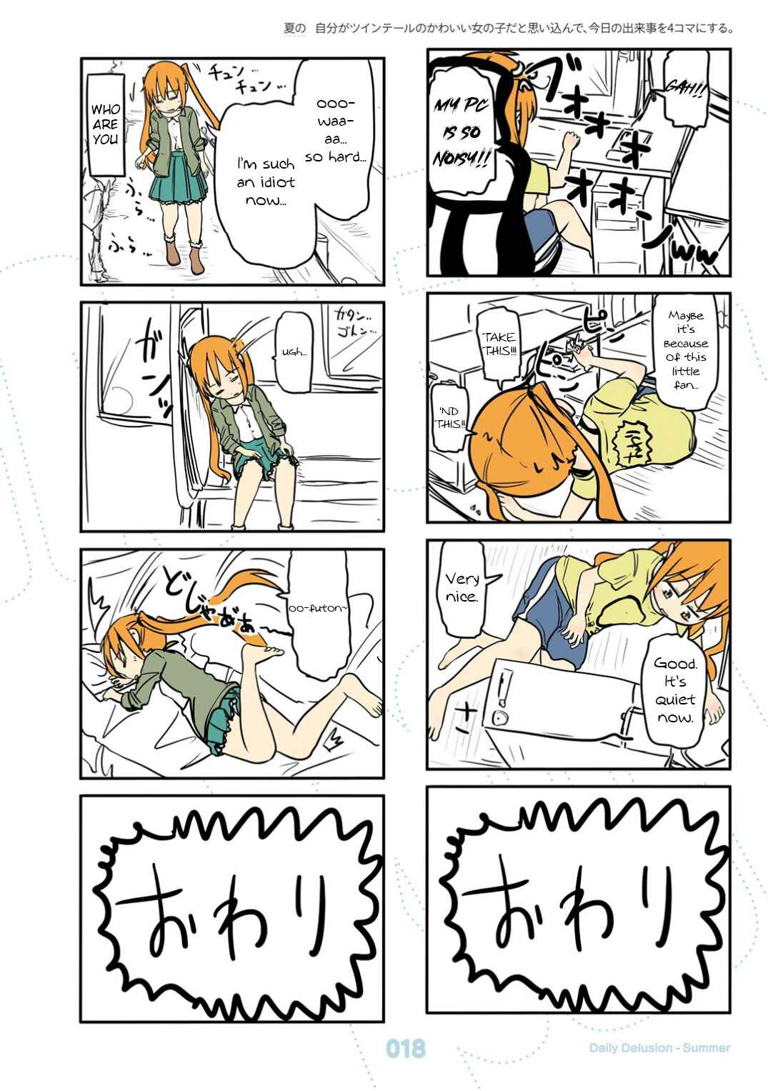 Page 20 Chapter 19 Jibun ga Twintail no Kawaii Onnanoko da to Omoikonde, Kyou no Dekigoto wo 4koma ni Suru