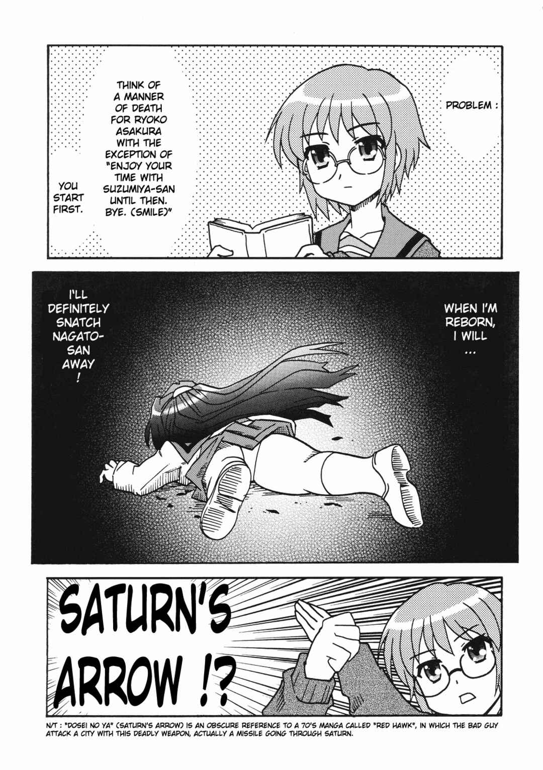 Page 12 Chapter Unknown_910c Suzumiya Haruhi no Yuutsu - AsaNaga Keikaku 2007 Nentou Houkokusho (Doujinshi)