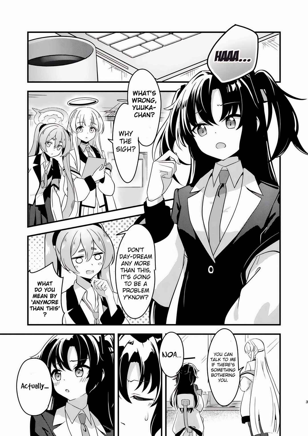 Page 1 Chapter Unknown_ac8f Blue Archive - Kinkyuu Kaigi: Yuuka-chan no Pantsu ga Nakunatta Ken (Doujinshi)
