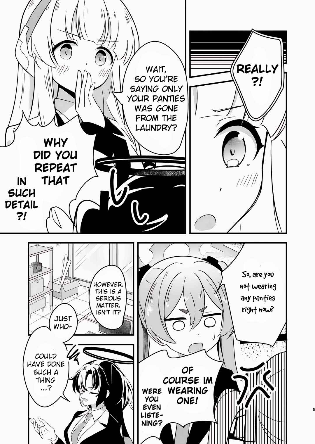 Page 4 Chapter Unknown_ac8f Blue Archive - Kinkyuu Kaigi: Yuuka-chan no Pantsu ga Nakunatta Ken (Doujinshi)