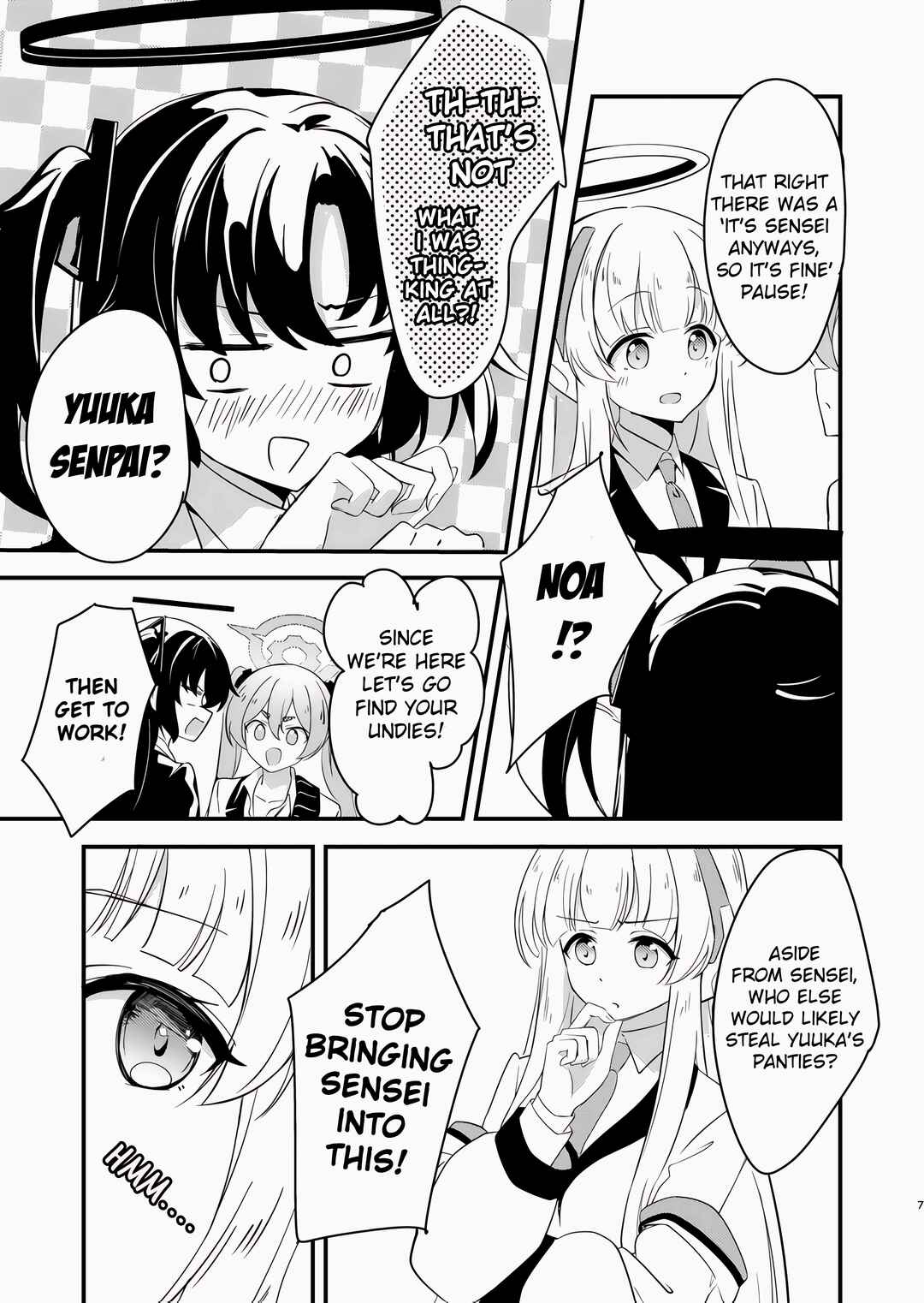 Page 6 Chapter Unknown_ac8f Blue Archive - Kinkyuu Kaigi: Yuuka-chan no Pantsu ga Nakunatta Ken (Doujinshi)