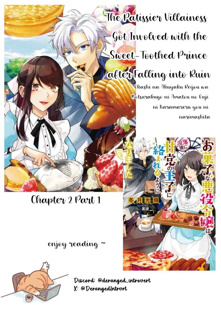 Page 1 Chapter 2.1 Okashi na Akuyaku Reijou wa Botsurakugo ni Amatou no Ouji ni Karamareru you ni Narimashita