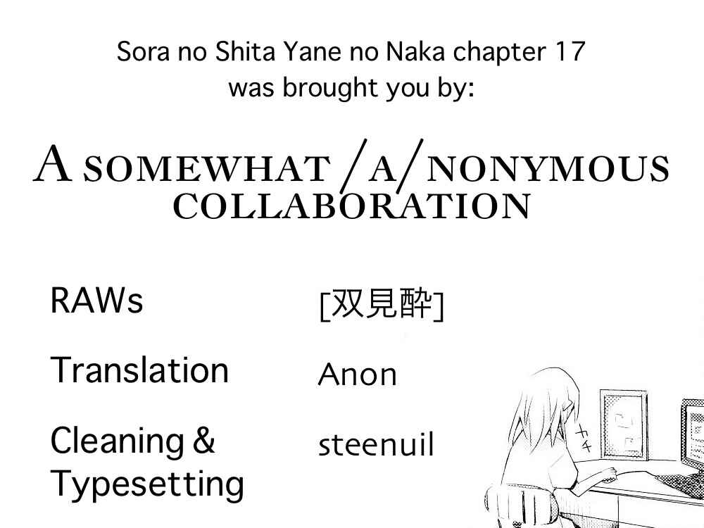 Page 9 Chapter 17 Sora no Shita Yane no Naka