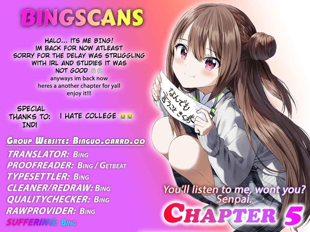 Page 1 Chapter 5 Kiite kuremasu yo ne? Senpai