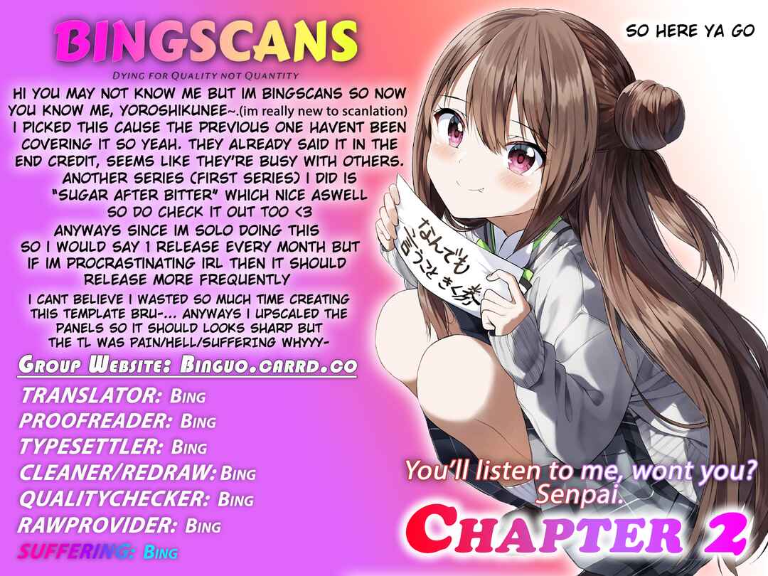 Page 1 Chapter 2 Kiite kuremasu yo ne? Senpai
