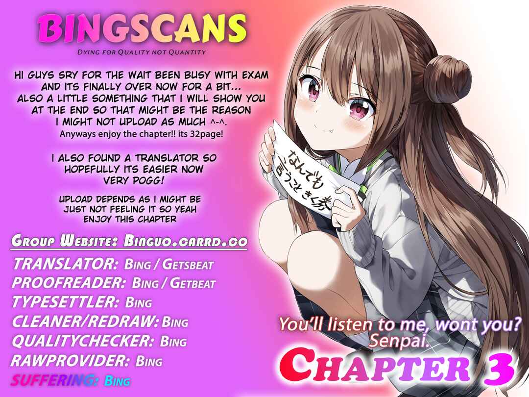 Page 1 Chapter 3 Kiite kuremasu yo ne? Senpai