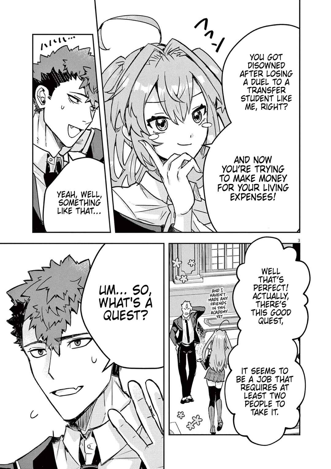 Page 3 Chapter 4 Nichiasa Suki no Otaku ga Akuyaku Seito ni Tenseishita Kekka, Hametsu Flag ga Houkaishiteiku Ken ni Tsuite