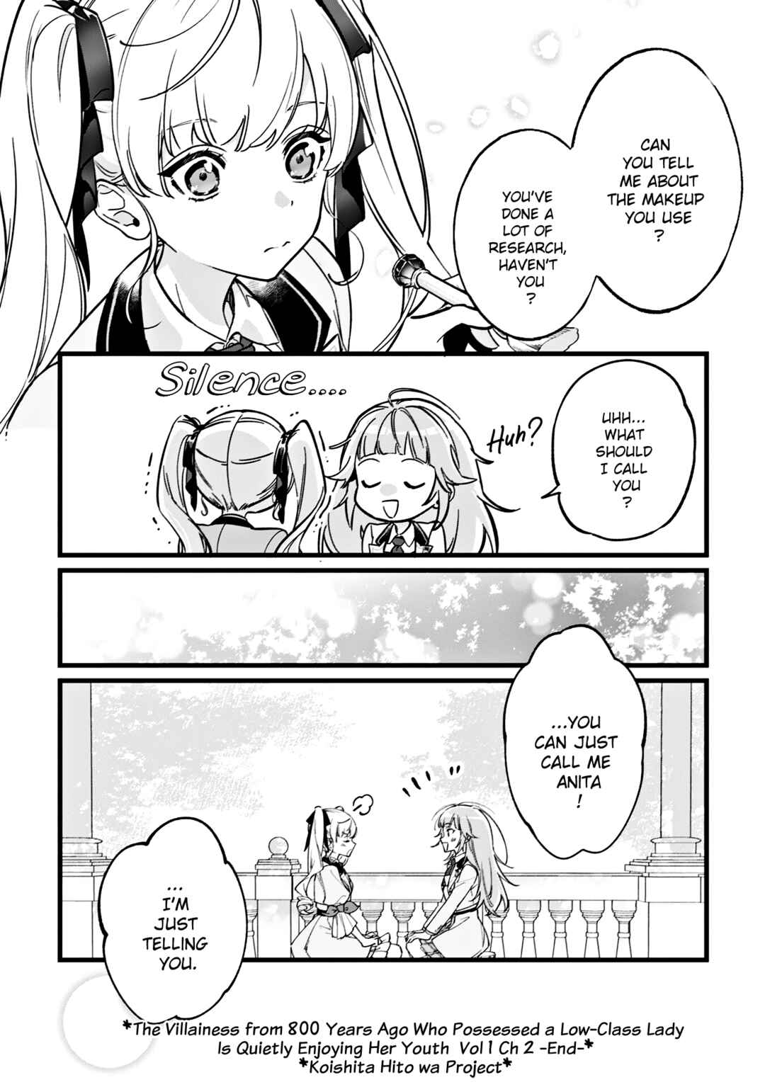 Page 26 Chapter 2 Doteihen Reijou ni Hyoui Shita 800-nen Mae no Akujo wa Hissori Seishun wo Tanoshinde Iru