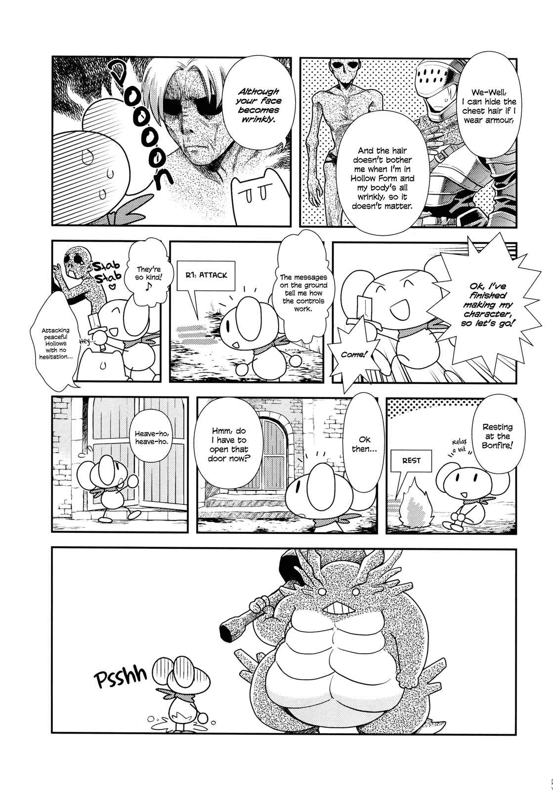 Page 4 Chapter Unknown_1a85 Dark Souls - Poka Poka Dark Souls Life (Doujinshi)