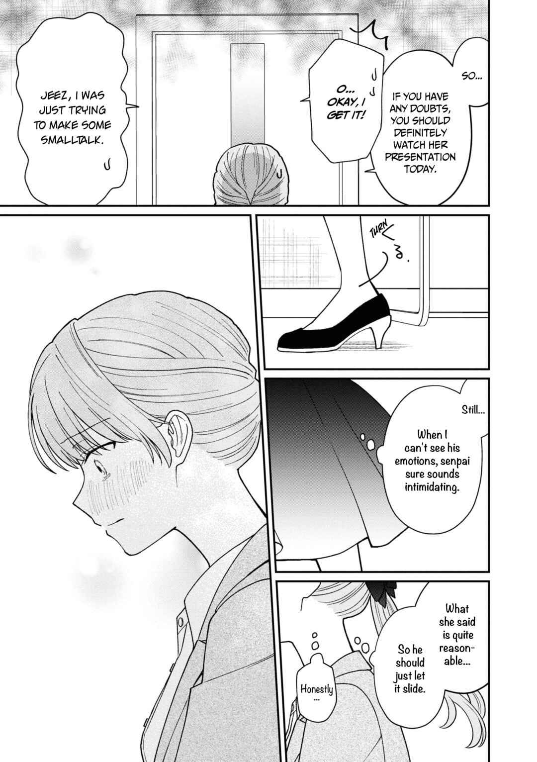 Page 8 Chapter 40 Kuuki ga Yomeru Shinnyuu Shain to Buaisou na Senpai