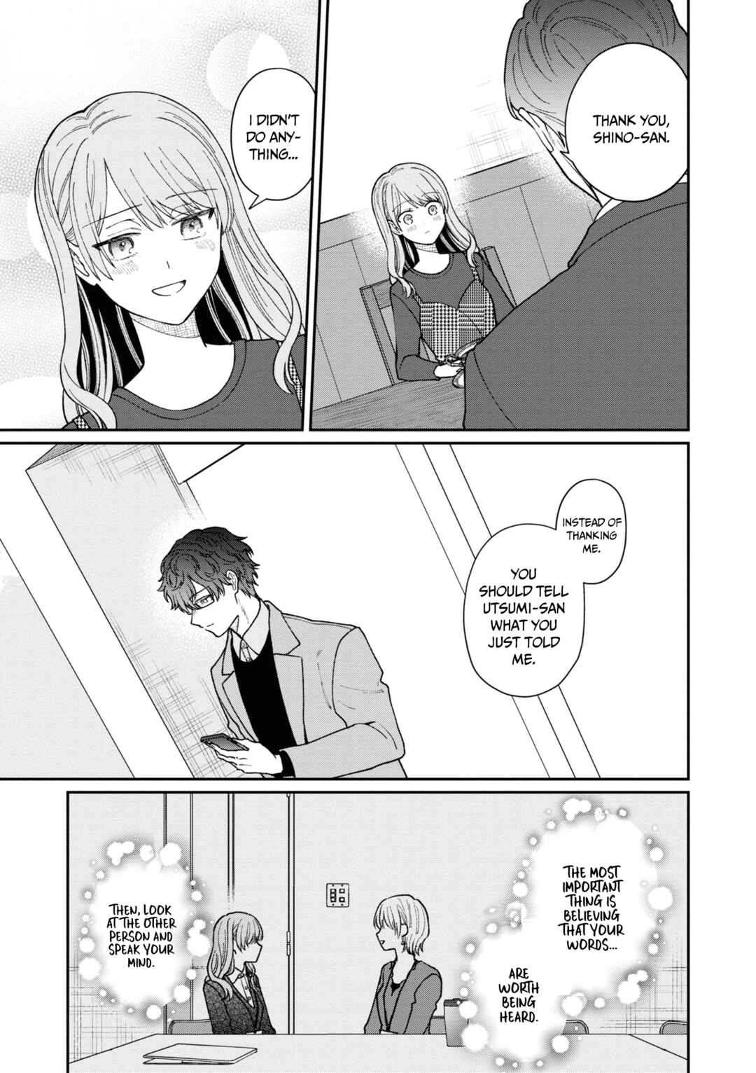 Page 22 Chapter 42 Kuuki ga Yomeru Shinnyuu Shain to Buaisou na Senpai