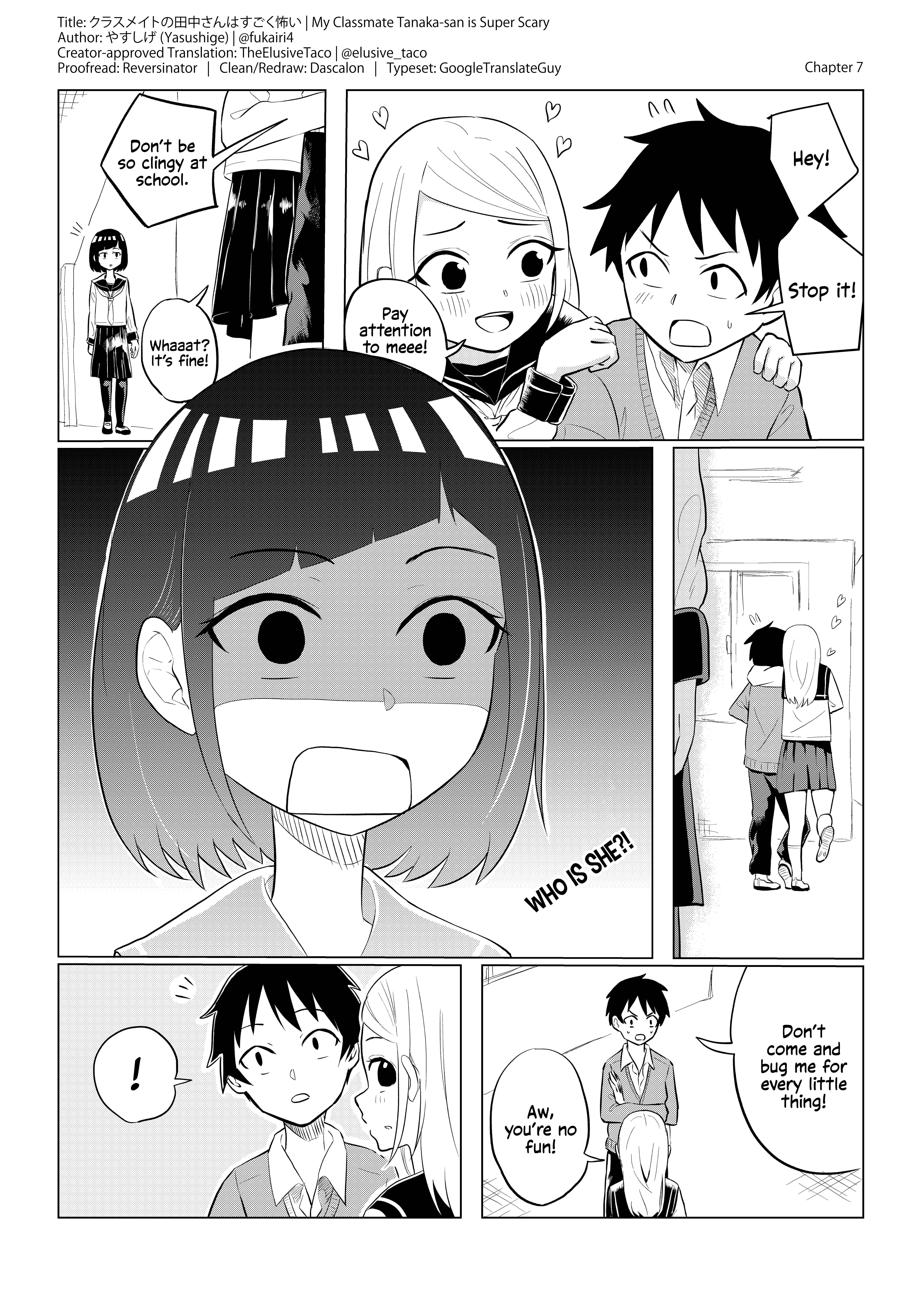 Page 1 Chapter 7 Classmate no Tanaka-san wa Sugoku Kowai (Webcomic)