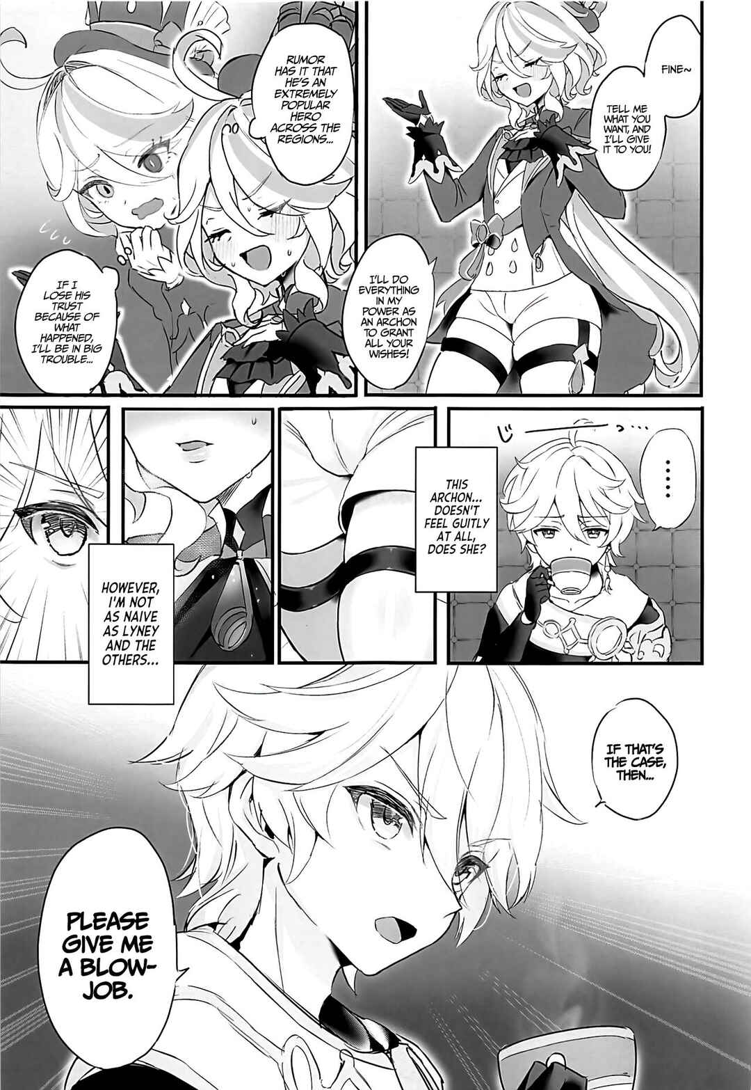 Page 4 Chapter Unknown_9311 Genshin Impact - Kimi no Guroshi de Kanpai (Doujinshi)