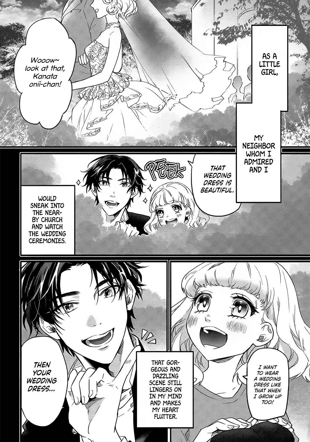 Page 8 Chapter 1 Jumpaku Dress ni Akaiito Kiss kara Hajimaru Dekiaikon