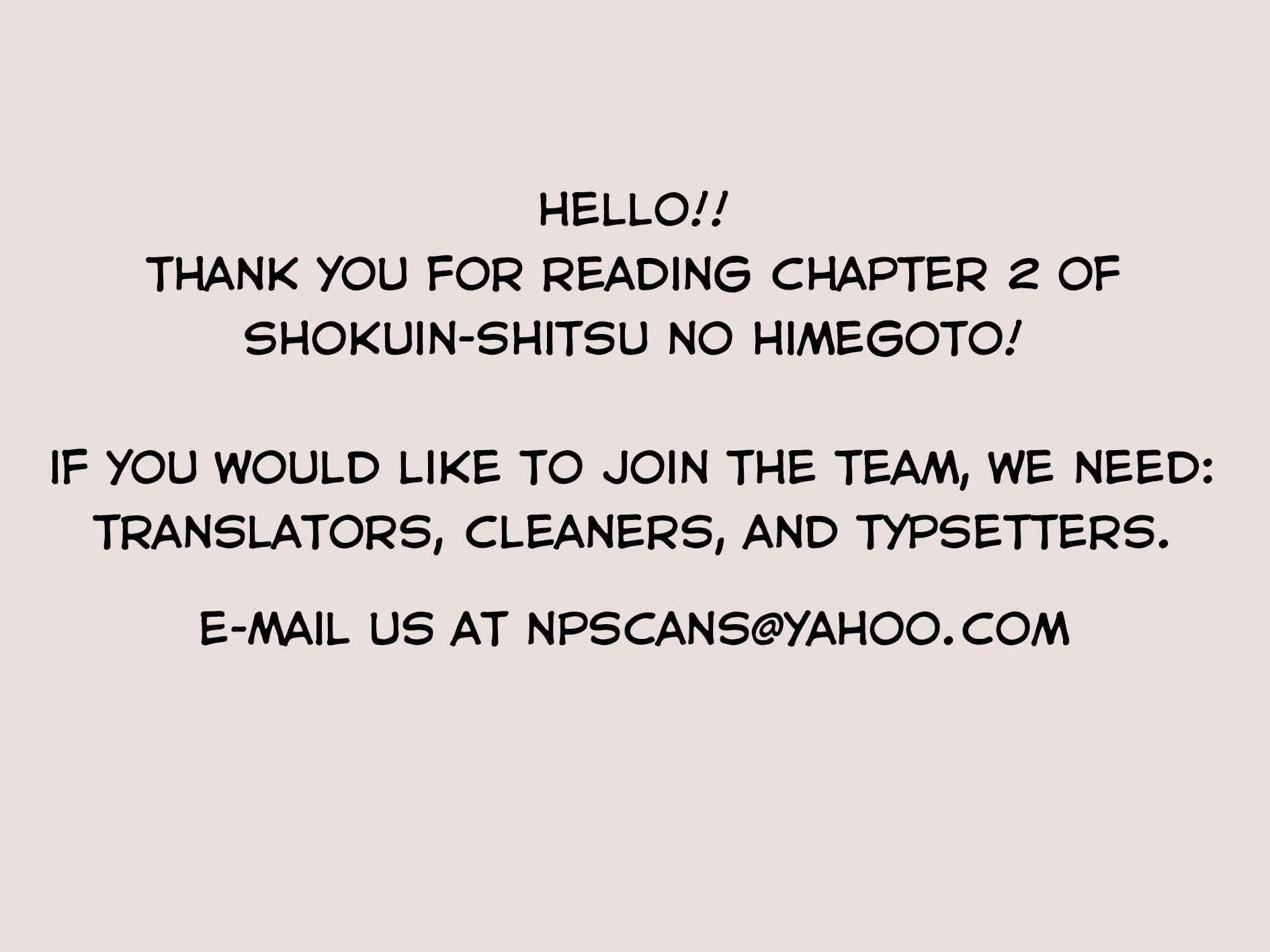 Page 34 Chapter 2 Shokuinshitsu no Himegoto