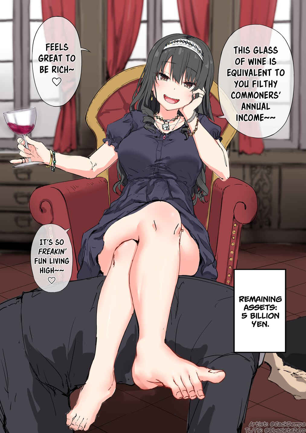 Page 1 Chapter 1 1 Like = -100k Yen. A Lady Whos About to Face Misfortune.