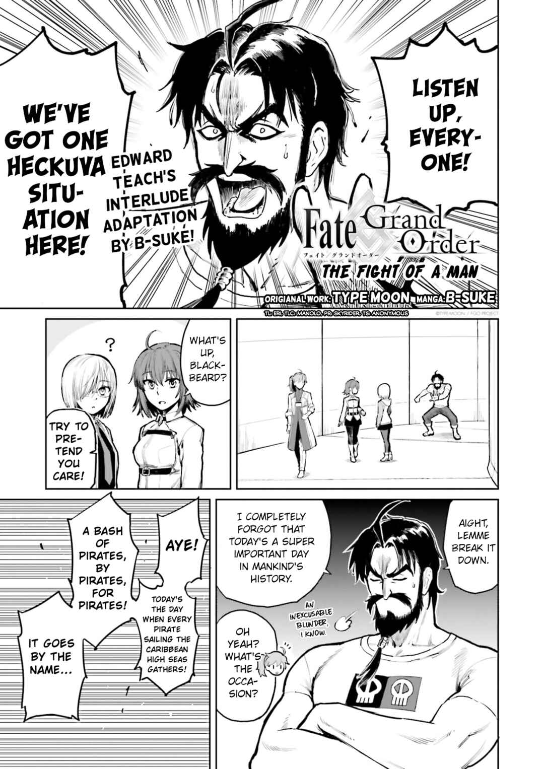 Page 1 Chapter Unknown_3621 Fate/Grand Order: Edward Teachs Interlude - A Mans Battle
