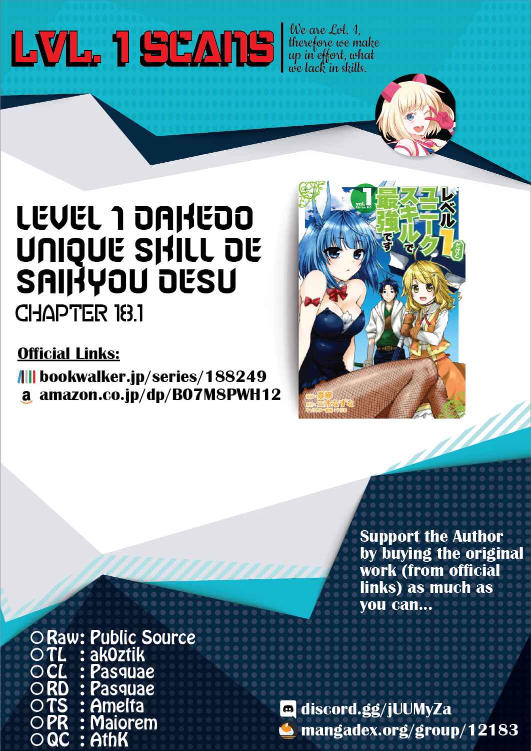 Page 17 Chapter 18.1 Level 1 Dakedo Unique Skill de Saikyou desu