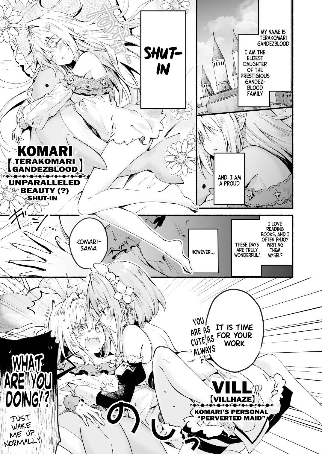 Page 1 Chapter Unknown_9e09 Hikikomari Kyuuketsuki no Monmon (Oneshot)