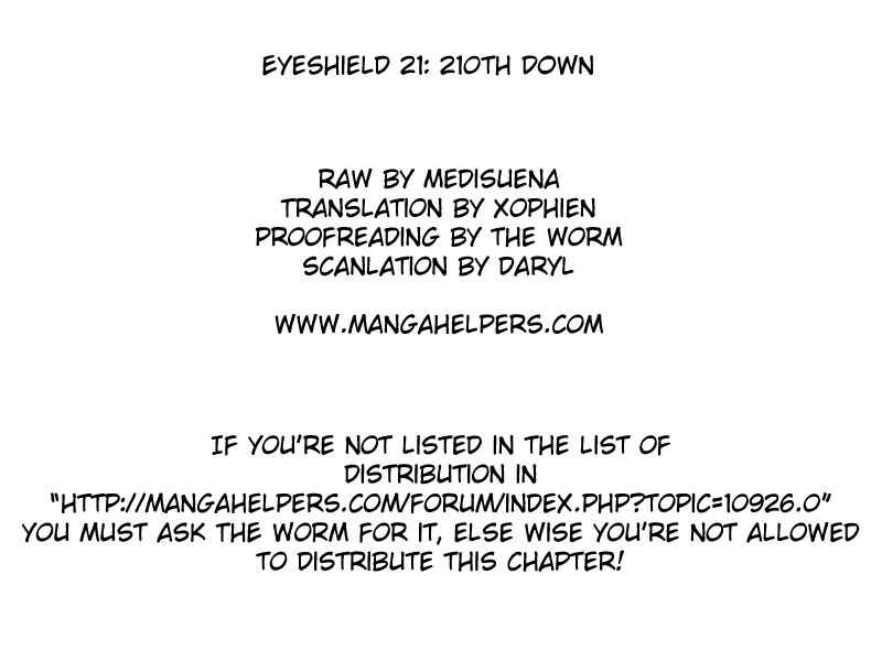 Page 1 Chapter 210 Eyeshield 21