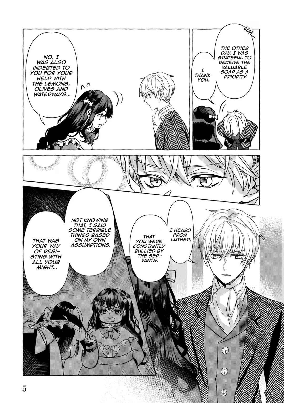 Page 6 Chapter 5 Tenseisaki ga Shoujo Manga no Shirobuta Reijou datta reBoooot!