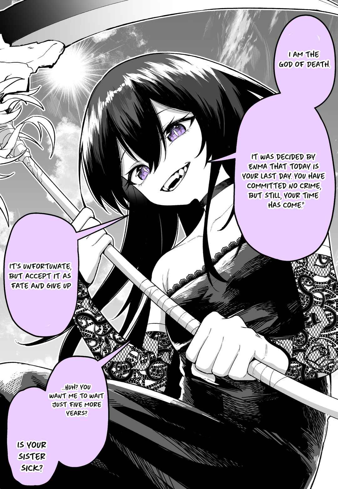 Page 1 Chapter Unknown_00ad Kanjusei Yutaka na Shinigami-chan