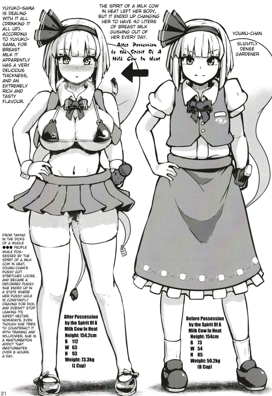 Page 21 Chapter Unknown_1e53 Touhou - Hatsujou Nyuugyuu Rei Hyoui!? Dosukebe Bakunyuu Youmu Kenzan!! (Doujinshi)