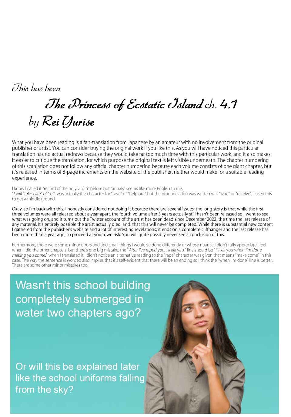 Page 34 Chapter 4.1 The Princess of Ecstatic Island