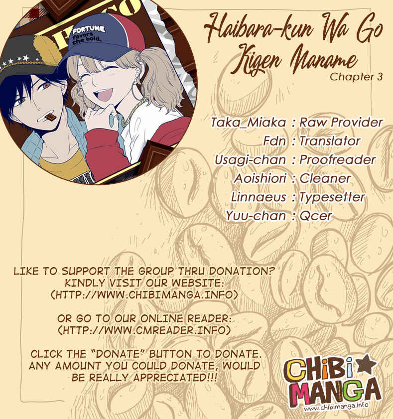 Page 1 Chapter 3 Haibara-kun wa Gokigen Naname