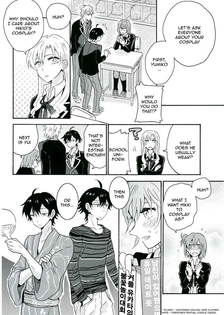Page 5 Chapter Unknown_98ba Yahari Ore no Seishun Rabukome wa Machigatteiru. - Sokode Cosplay Desu (Doujinshi)