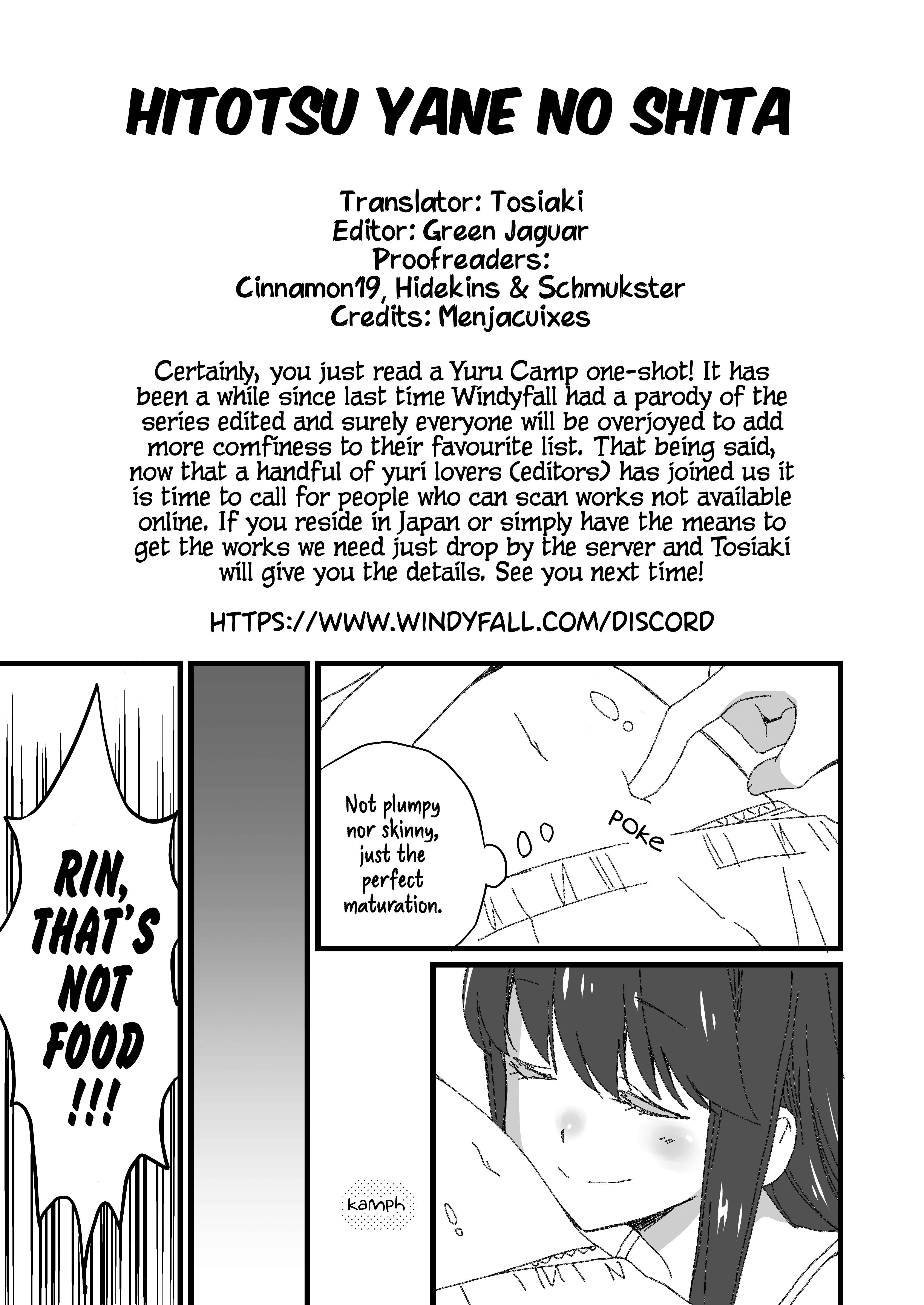Page 25 Chapter Unknown_3739 Yuru Camp - Hitotsu Yane no Shita