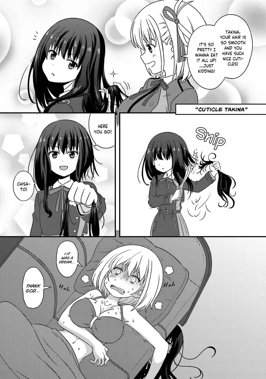 Page 2 Chapter 6 Lycoris Recoil Koushiki Comic Anthology: React