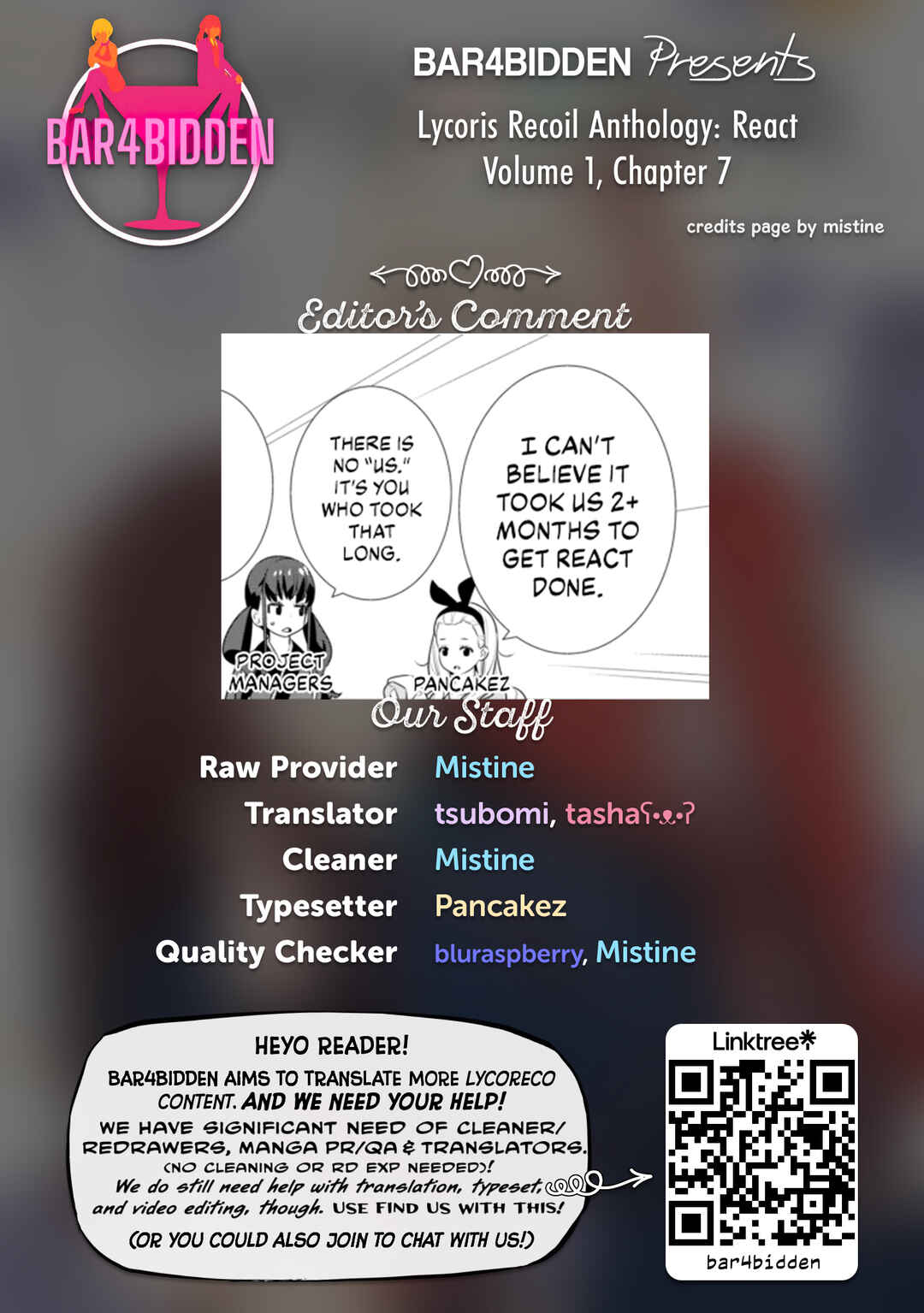 Page 31 Chapter 7 Lycoris Recoil Koushiki Comic Anthology: React