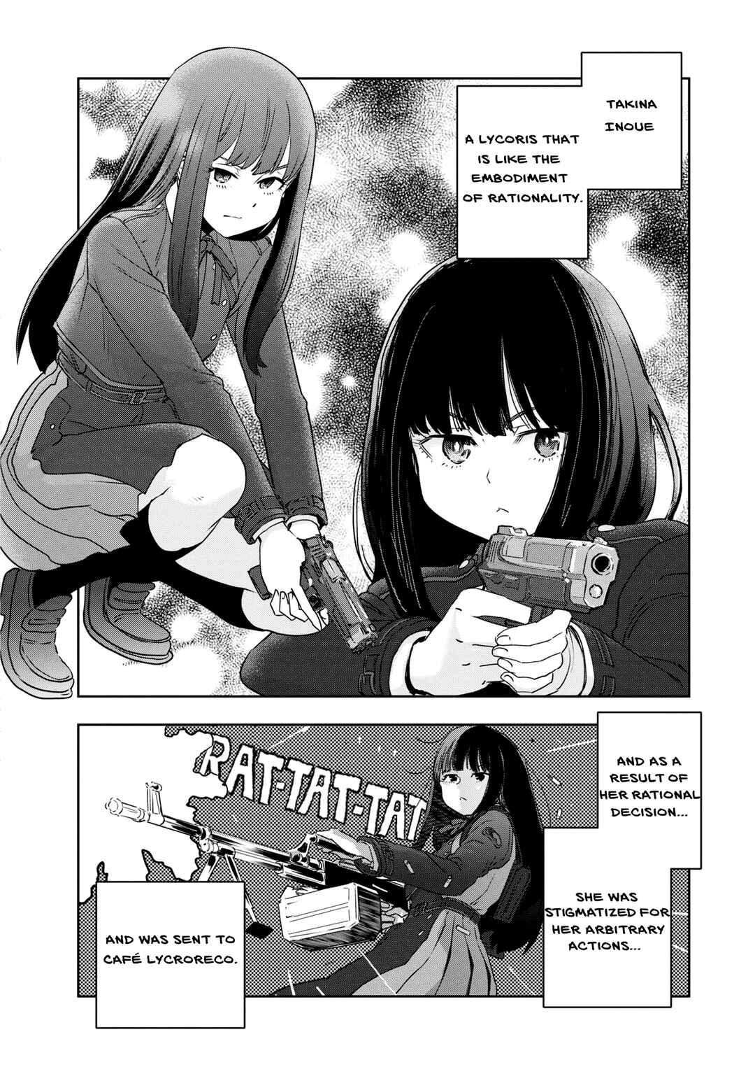 Page 12 Chapter 1 Lycoris Recoil Koushiki Comic Anthology: React