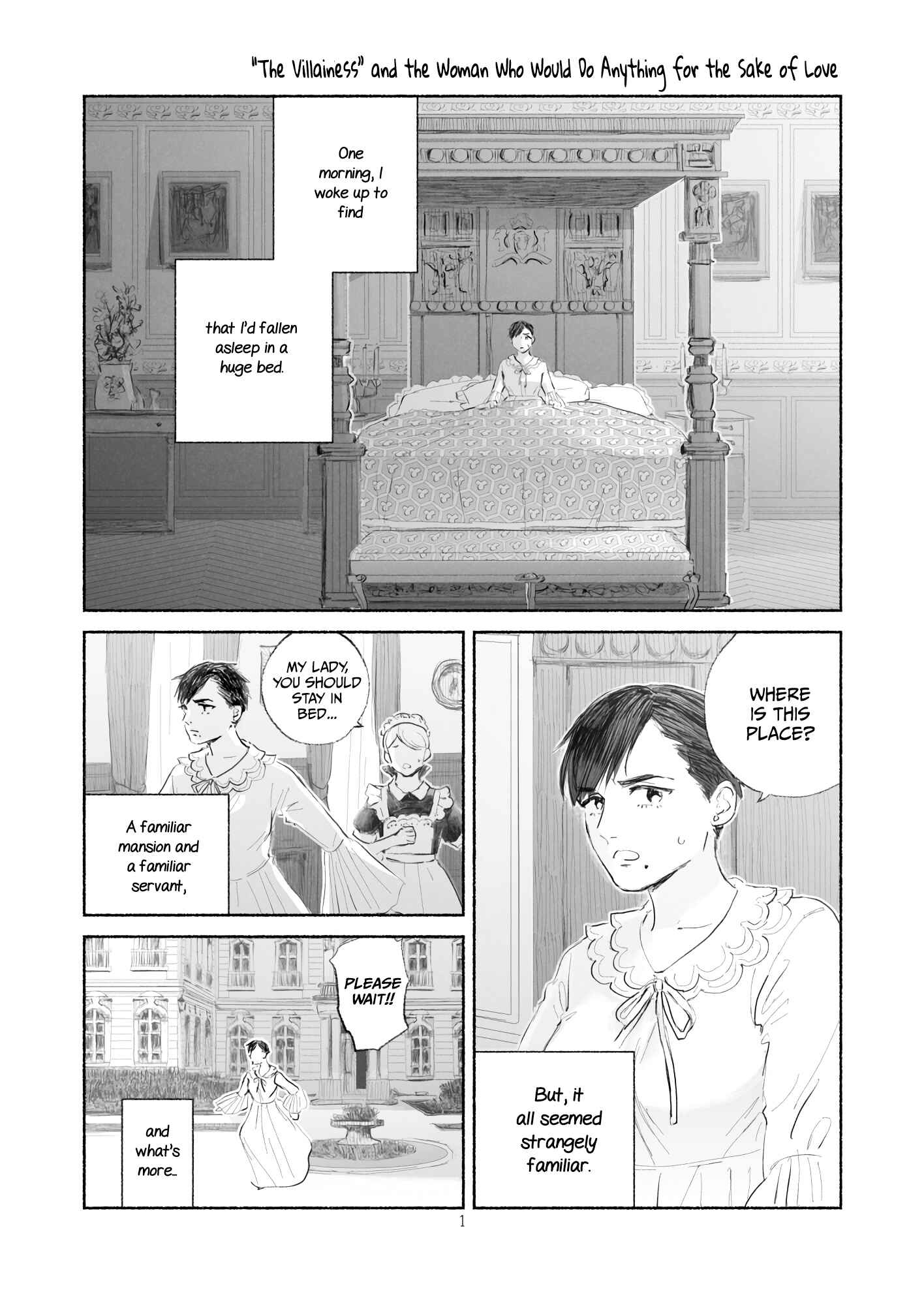 Page 1 Chapter 1 The Villainess and the Woman Who Would Do Anything for the Sake of Love