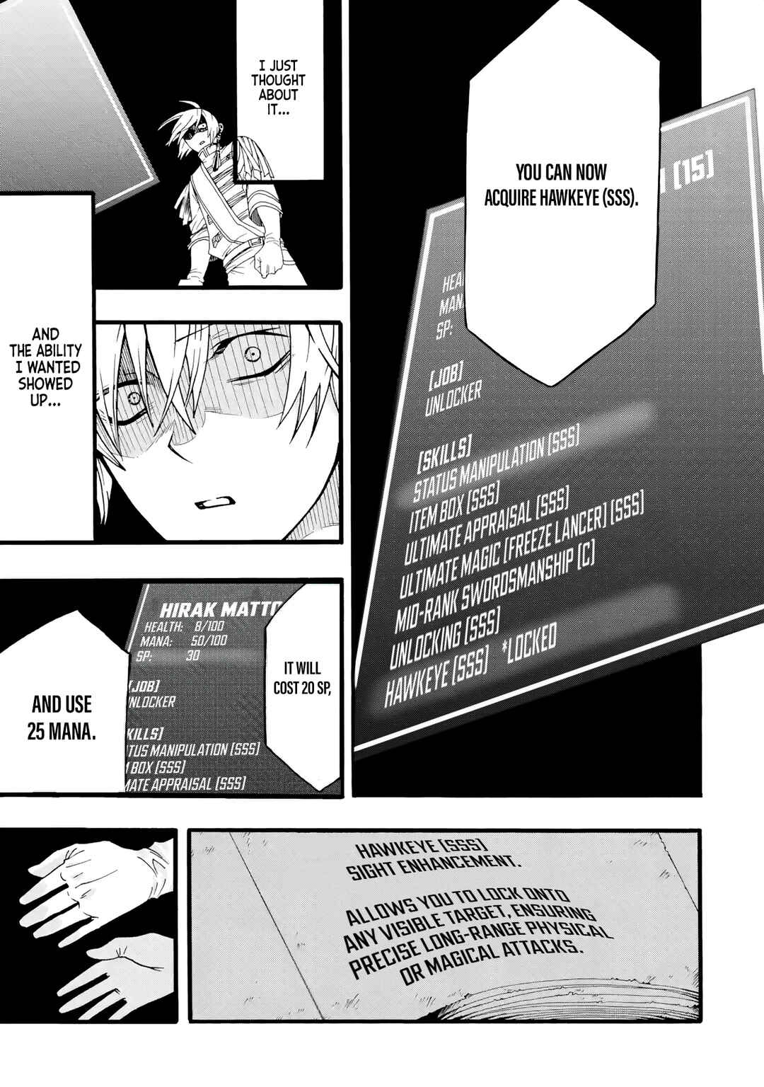 Page 38 Chapter 2 Ore dake Status Open Dekiru Kudan