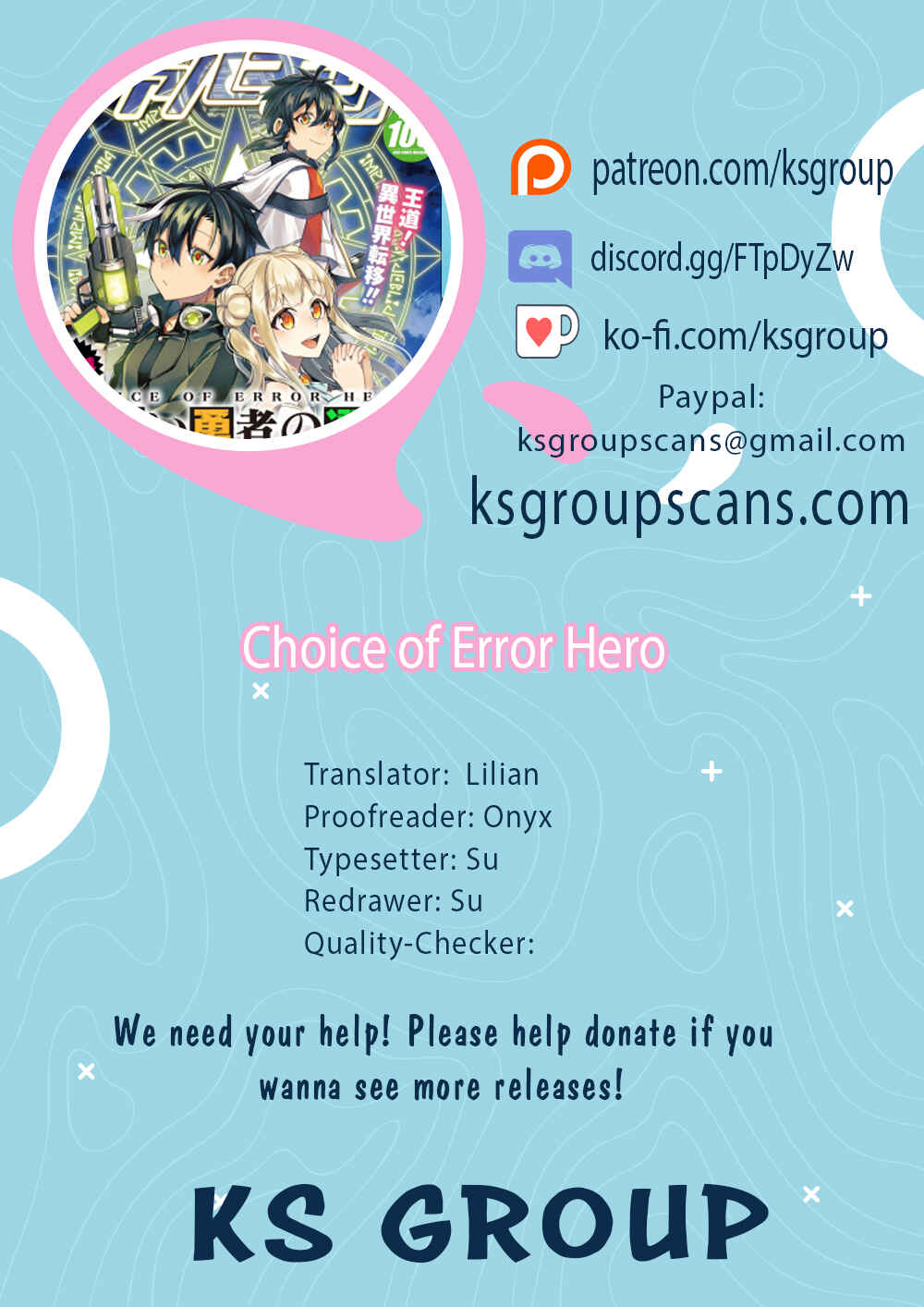 Page 1 Chapter 2 Choice of Error Hero