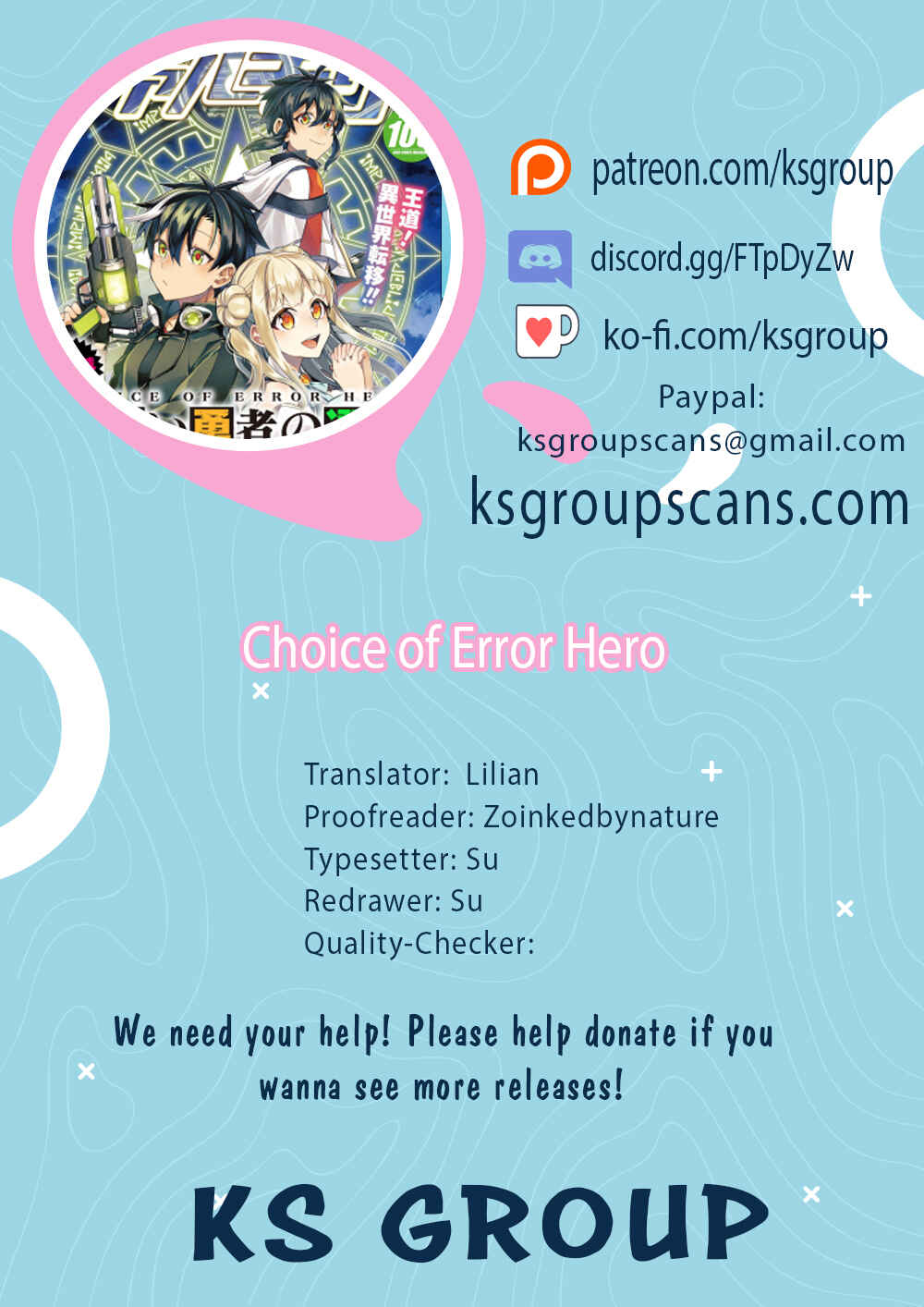 Page 1 Chapter 4 Choice of Error Hero