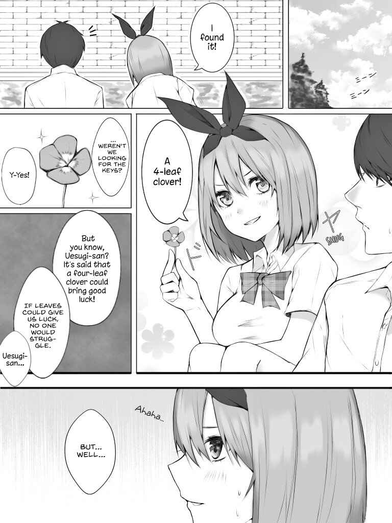 Page 1 Chapter Unknown_c0ff 5Toubun no Hanayome - A flirty story where Yotsuba finds a 4-leaf clover and informs Fuutarou (Doujinshi)