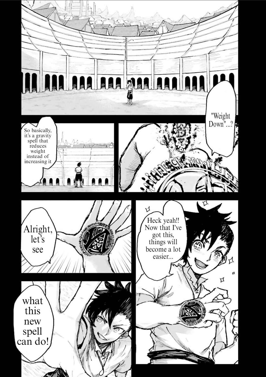 Page 4 Chapter 3.1 Noroma Mahou to Yobareta Mahoutsukai wa Juuryoku Mahou de Musou suru ~Mada Juuryoku no Gainen no nai Sekai nite, Shounen wa Banyuuinryoku no Ou to naru~