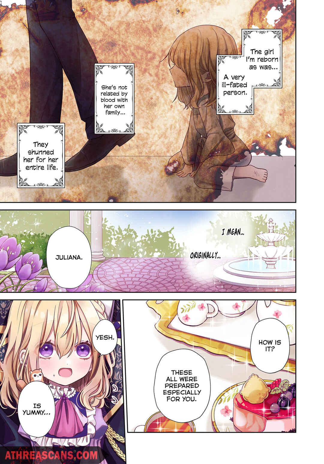 Page 1 Chapter 1 Koori no Koushaku-sama ni Amayakasaretai! ~Shiriasu Tenkai Shikanai Youjo ni Tensei Shite Shimatta Watashi no Funtouki~