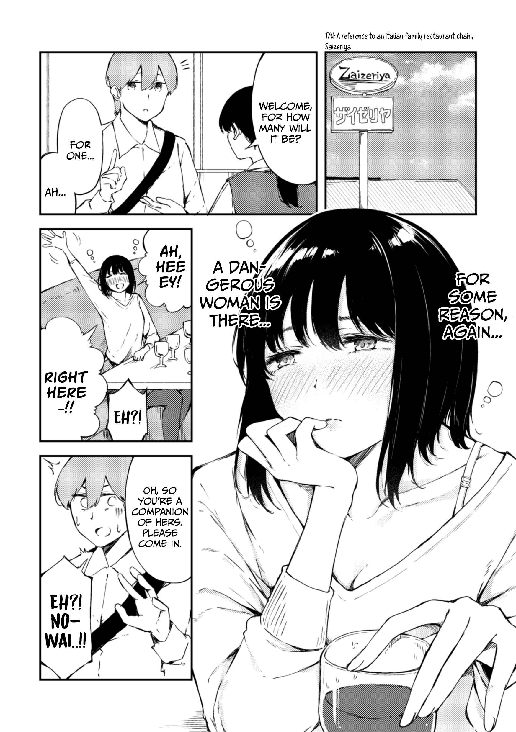 Page 1 Chapter 1 A Story About Getting Tangled up With a Drunk Onee-san in a Saizeriya