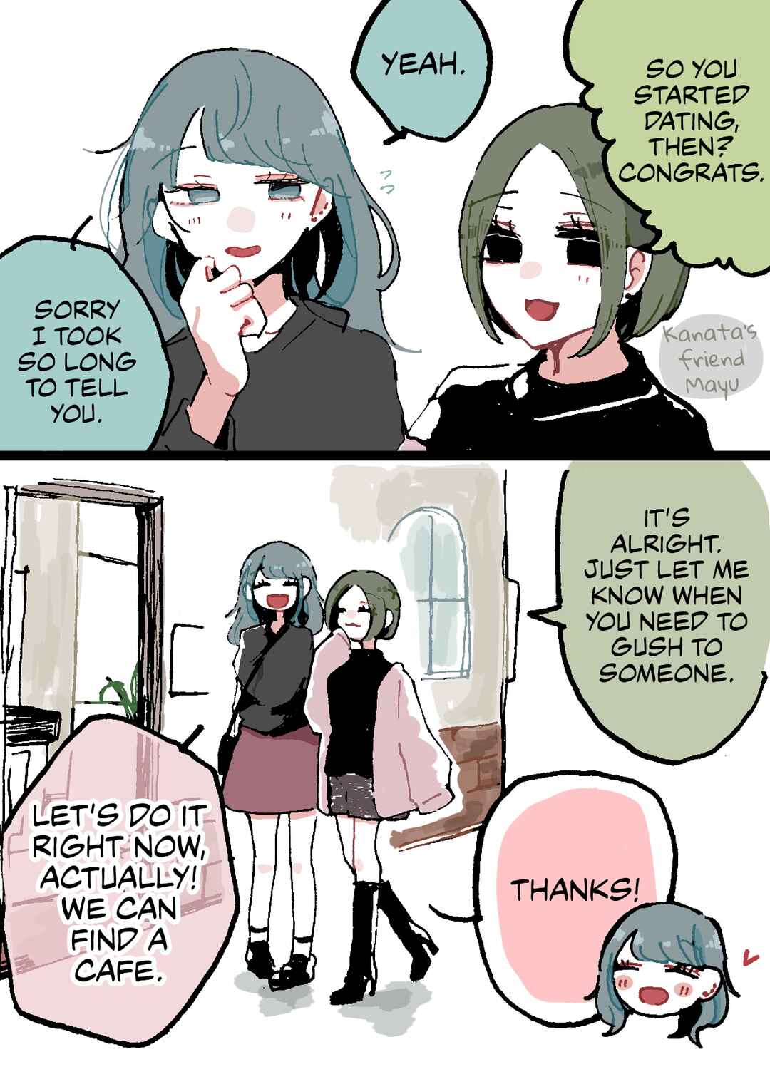 Page 1 Chapter 47 Doukyonin ni Kataomoi Shiteru Yuri Manga