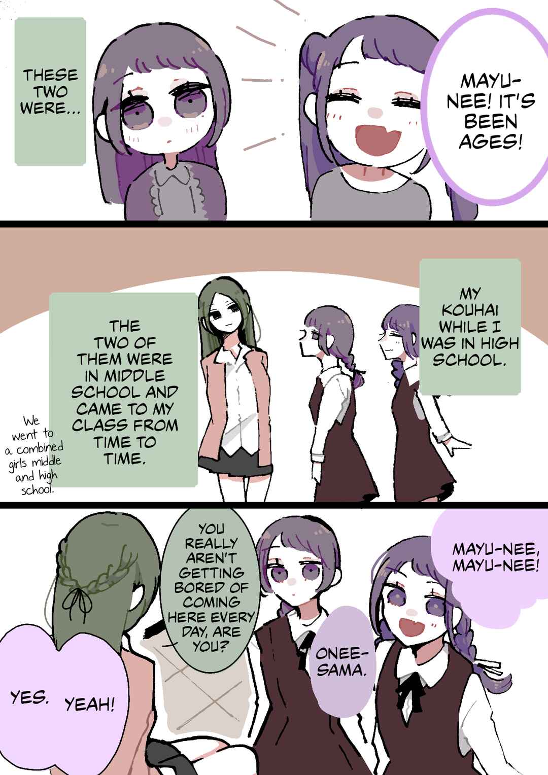 Page 1 Chapter 56 Doukyonin ni Kataomoi Shiteru Yuri Manga