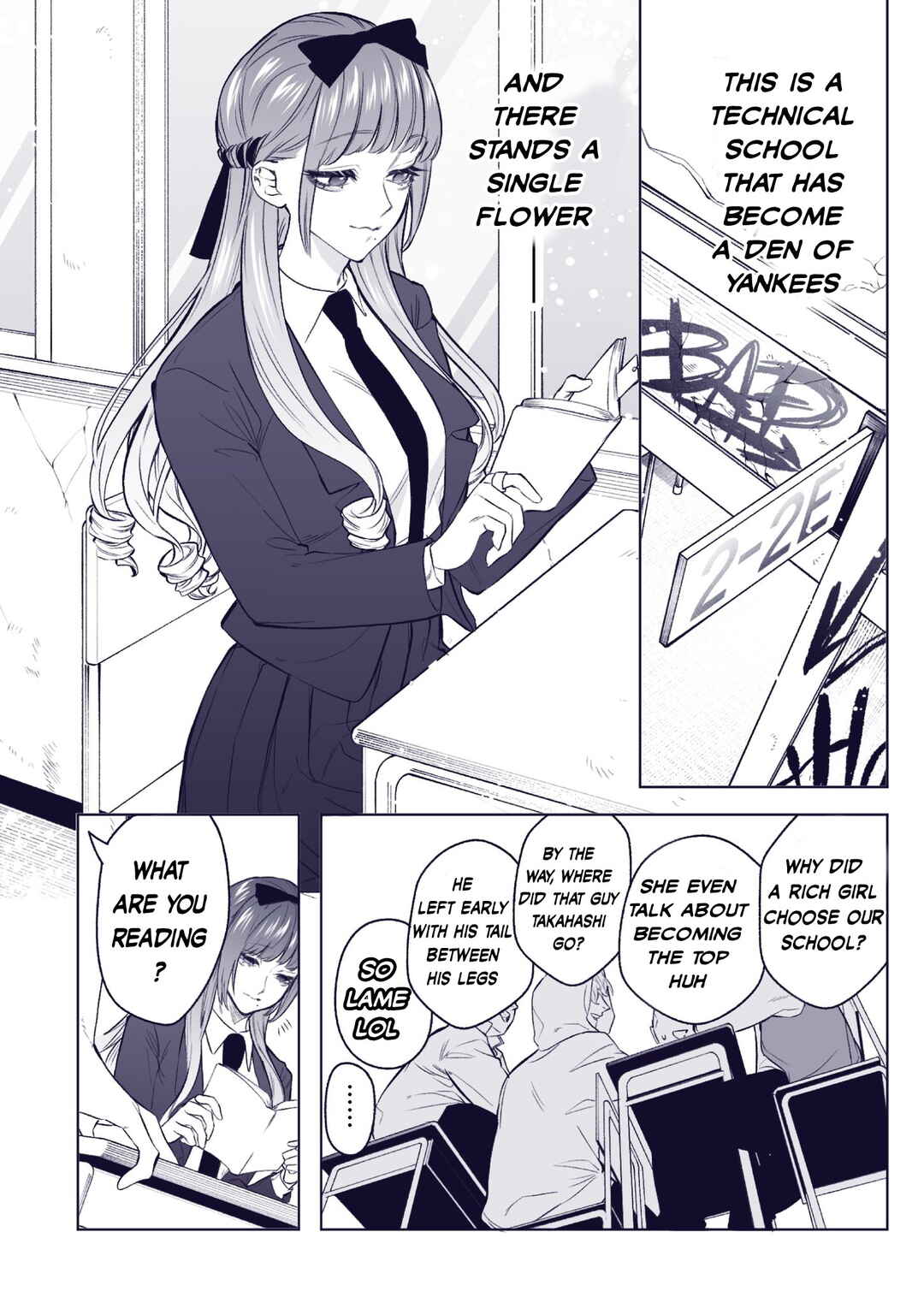 Page 2 Chapter 2 Yankee Koukou ni Ojousama (Pre-Serialization)