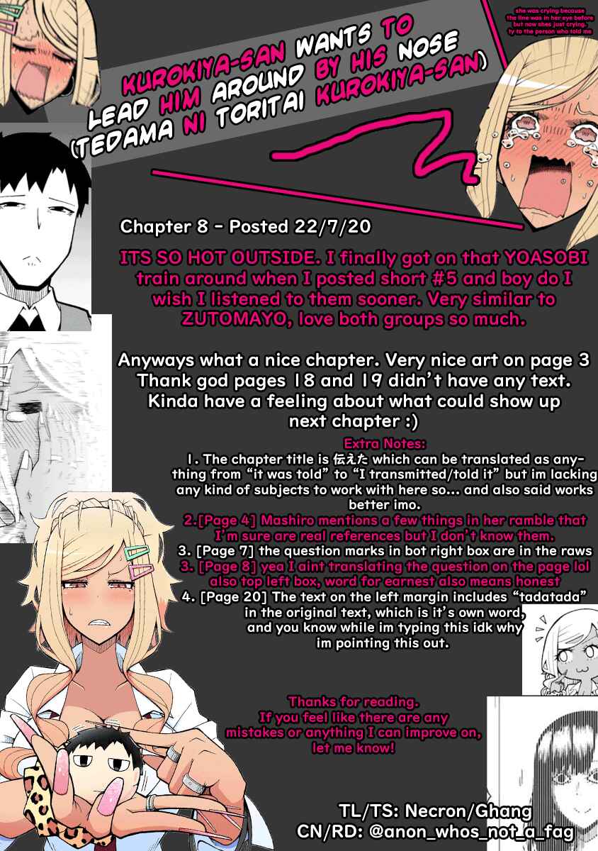 Page 21 Chapter 8 Tedama ni Toritai Kurokiya-san