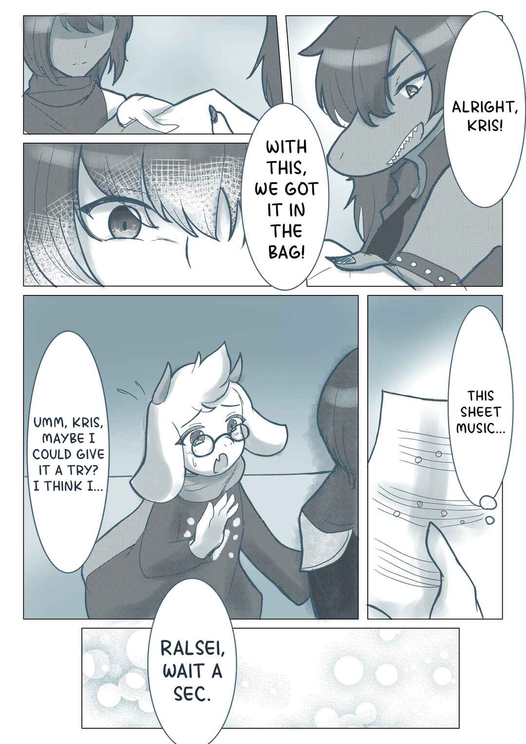 Page 4 Chapter Unknown_fad5 Deltarune - Amari Jouzu janai Kamoshirenai Piano (Doujinshi)