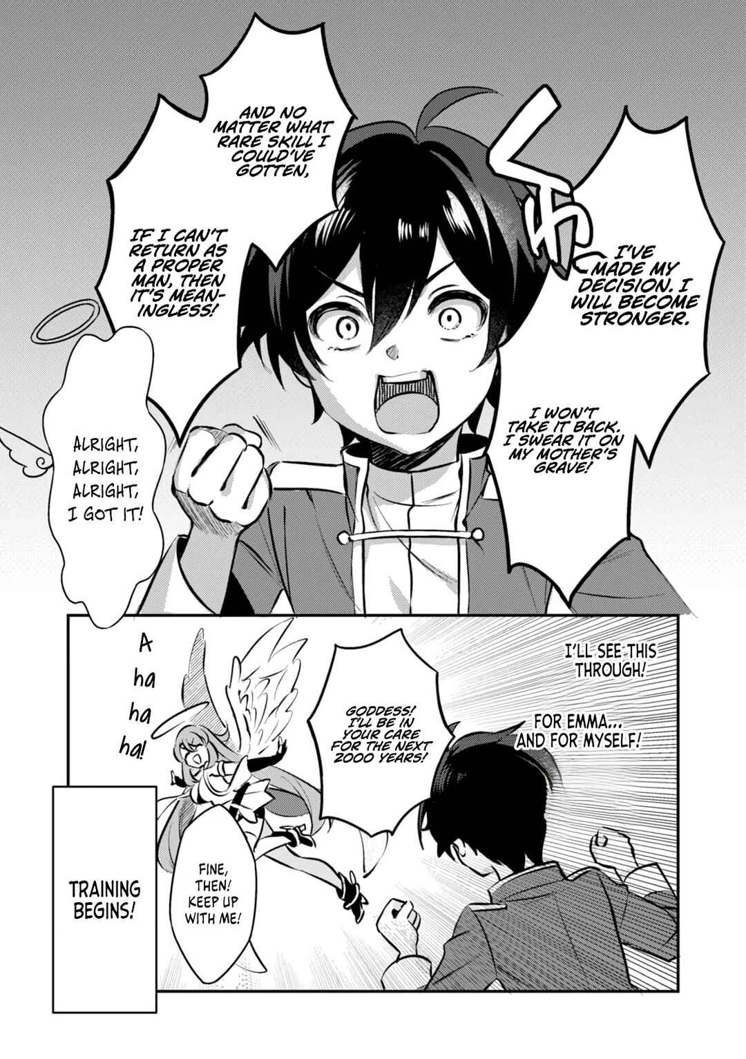 Page 6 Chapter 2 Hazure Skill Nendouryoku (Tadashi Level MAX) de Musou suru ~Te wo Kazasu Dake desu. Eishou to ka Hissatsu Waza to ka Irimasen. Nenjiru Dake de Taosemasu~