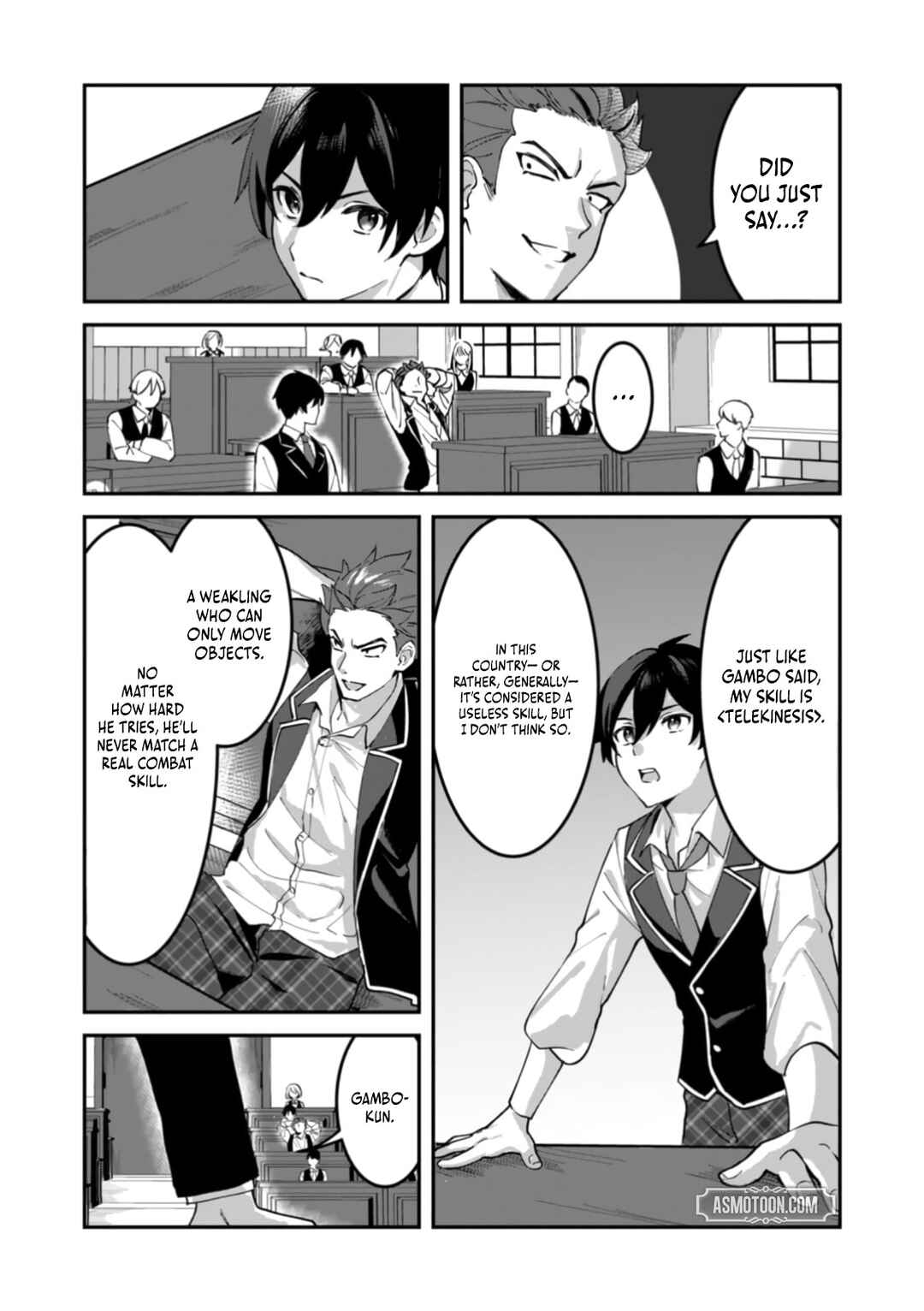 Page 26 Chapter 3 Hazure Skill Nendouryoku (Tadashi Level MAX) de Musou suru ~Te wo Kazasu Dake desu. Eishou to ka Hissatsu Waza to ka Irimasen. Nenjiru Dake de Taosemasu~