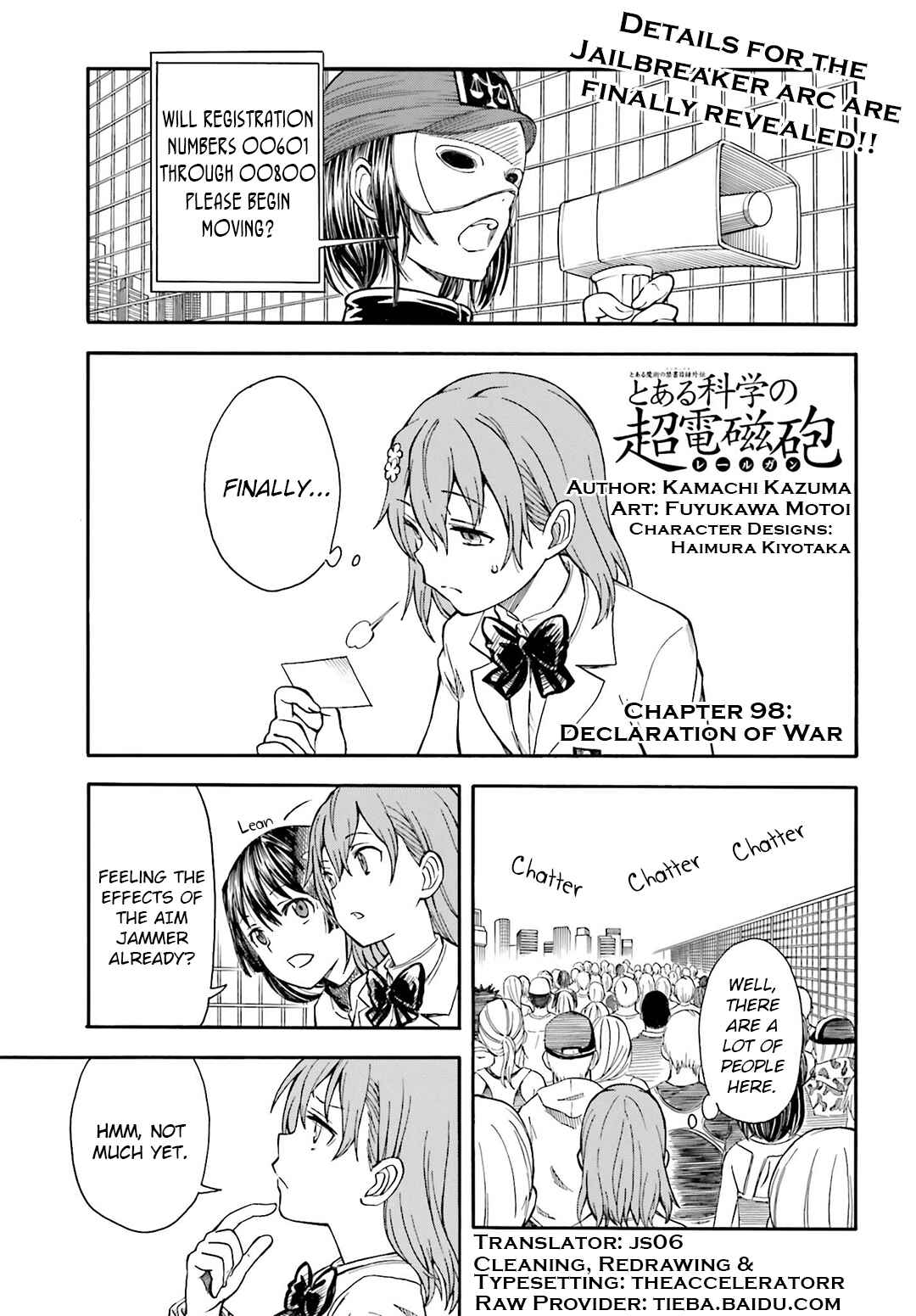 Page 1 Chapter 98 Toaru Majutsu no Index Gaiden - Toaru Kagaku no Railgun